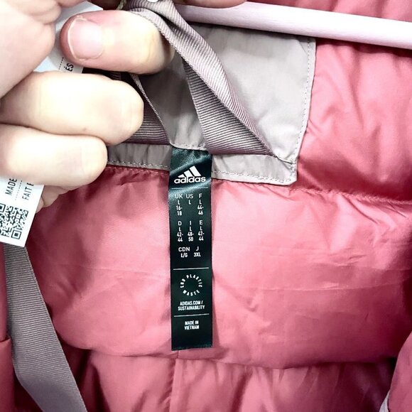 NWT Adidas Wonder Oxide Pink TERREX MYSHELTER COLD.RDY 600 Down Puffer Jacket L - Picture 11 of 14